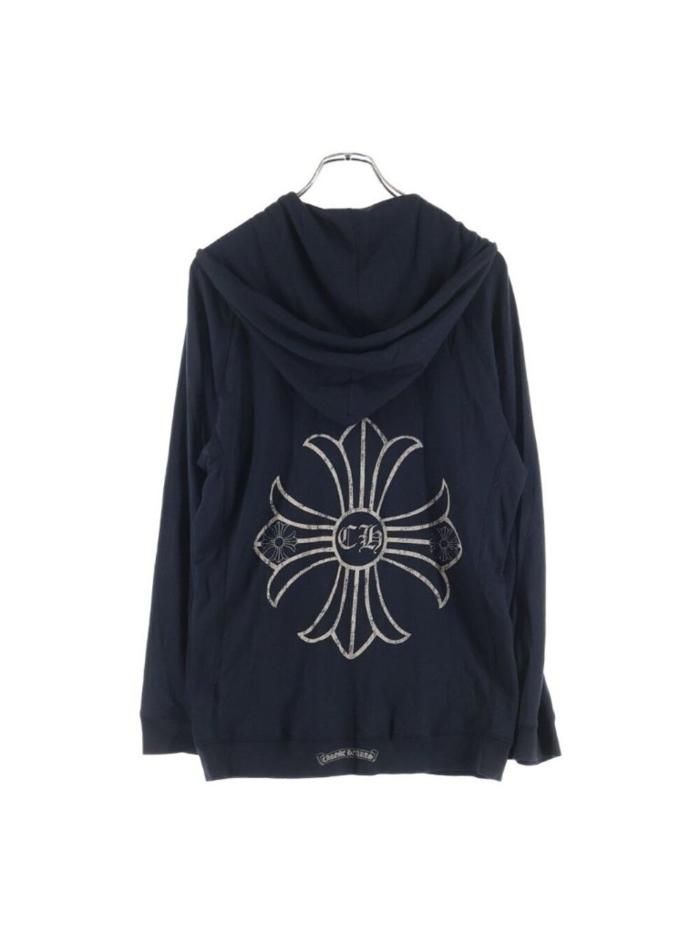 Chrome Hearts Vintage Sweatshirt HD Zip CH Plus Print Hoodie Black Beige